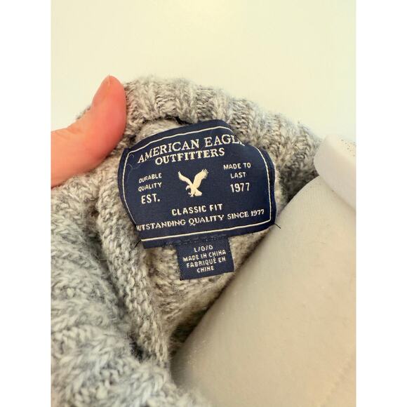 American Eagle Men's Quarter Zip Large - Picture 3 of 6